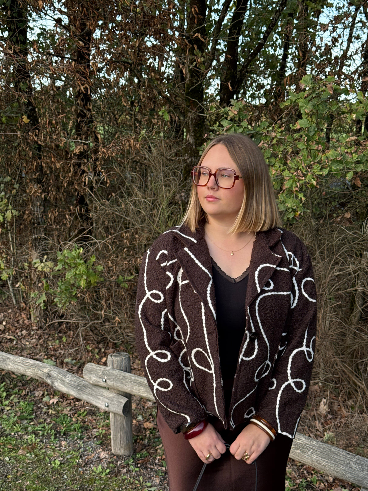 Manteau Teddy marron