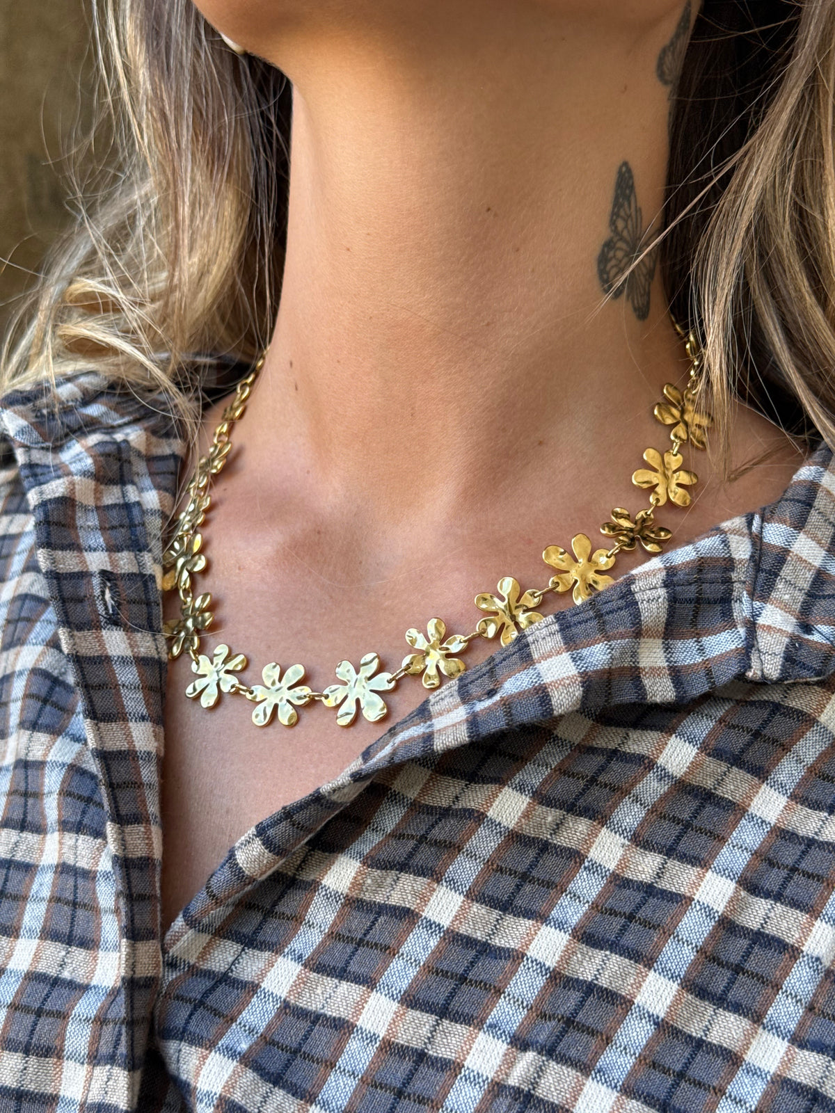 Collier fleurs