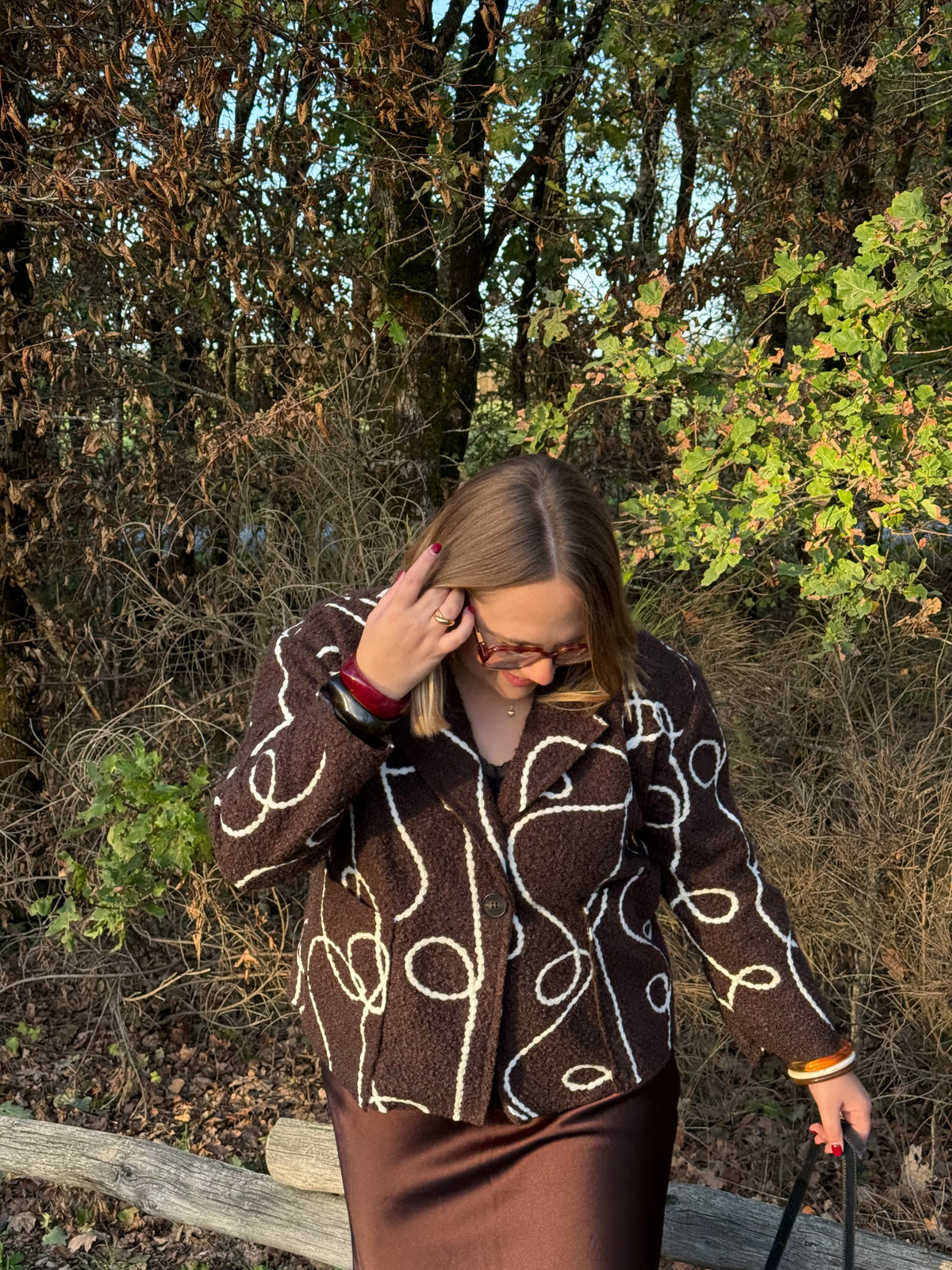 Manteau Teddy marron