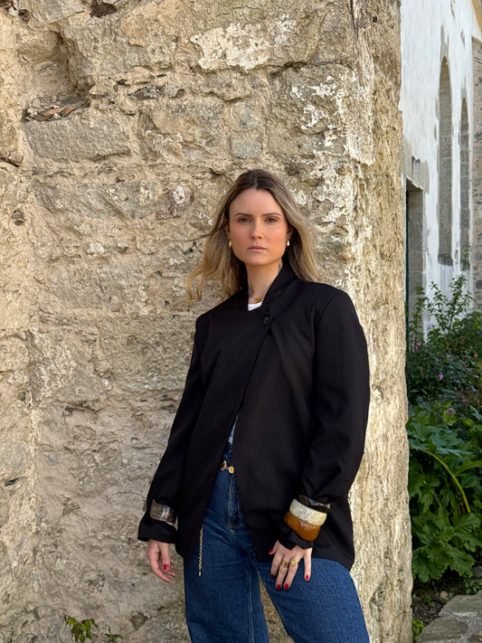 Blazer asymétrique noir