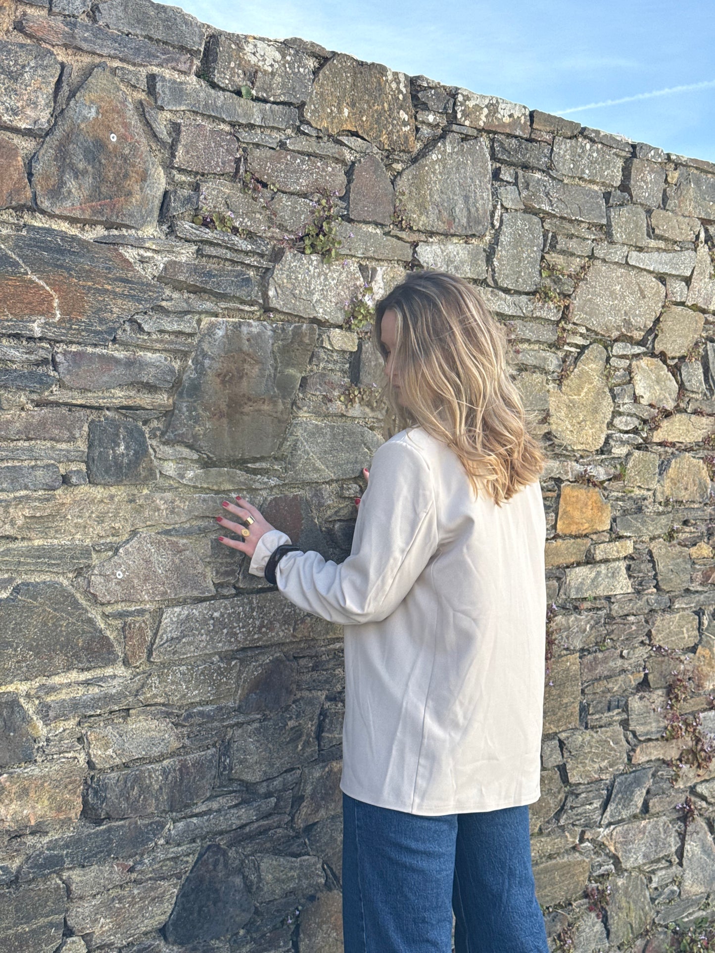 Blazer asymétrique beige