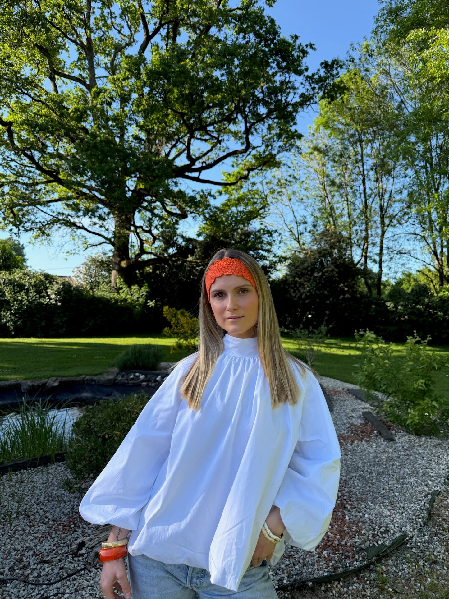 Blouse dos nu blanche