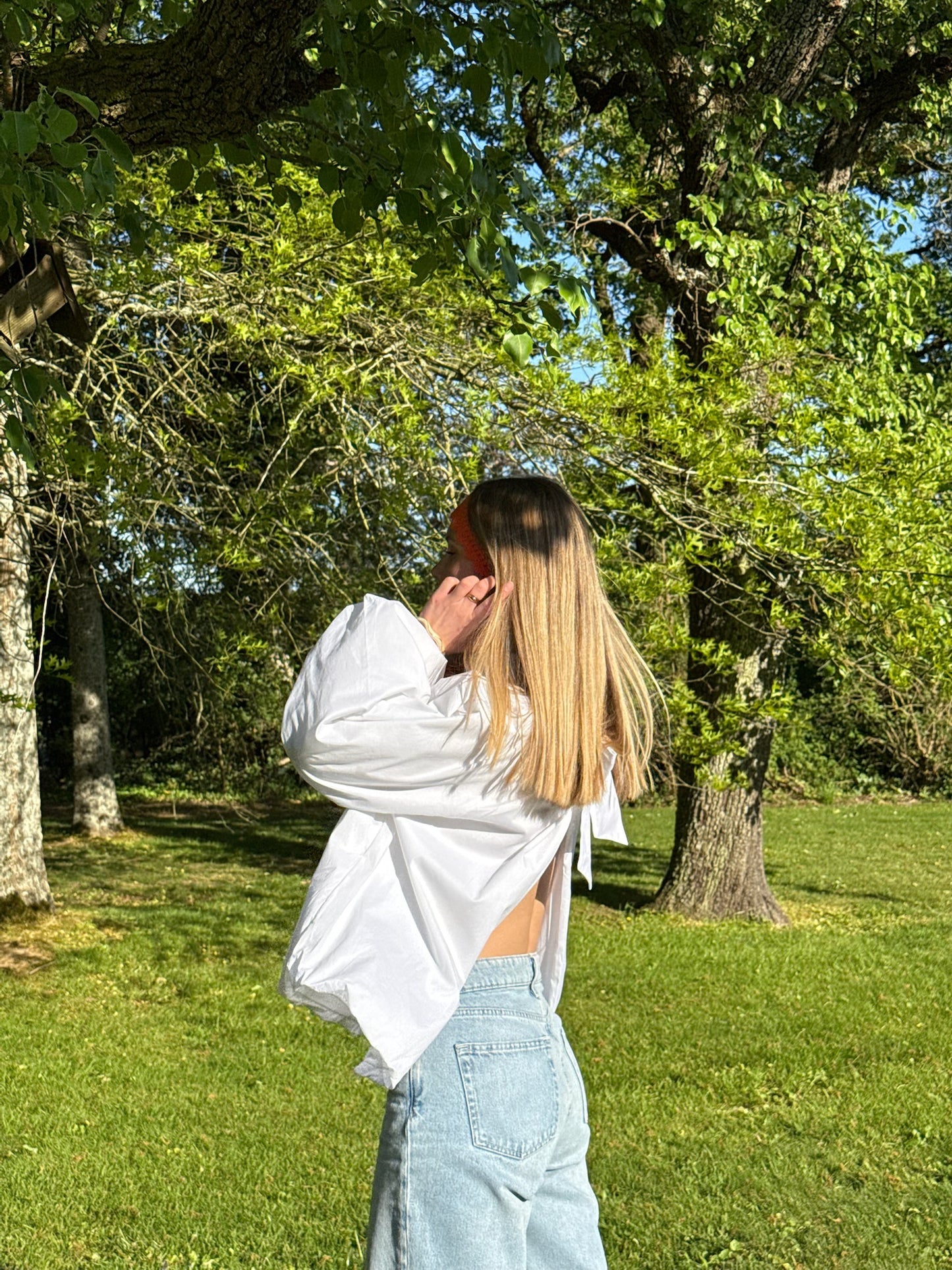 Blouse dos nu blanche