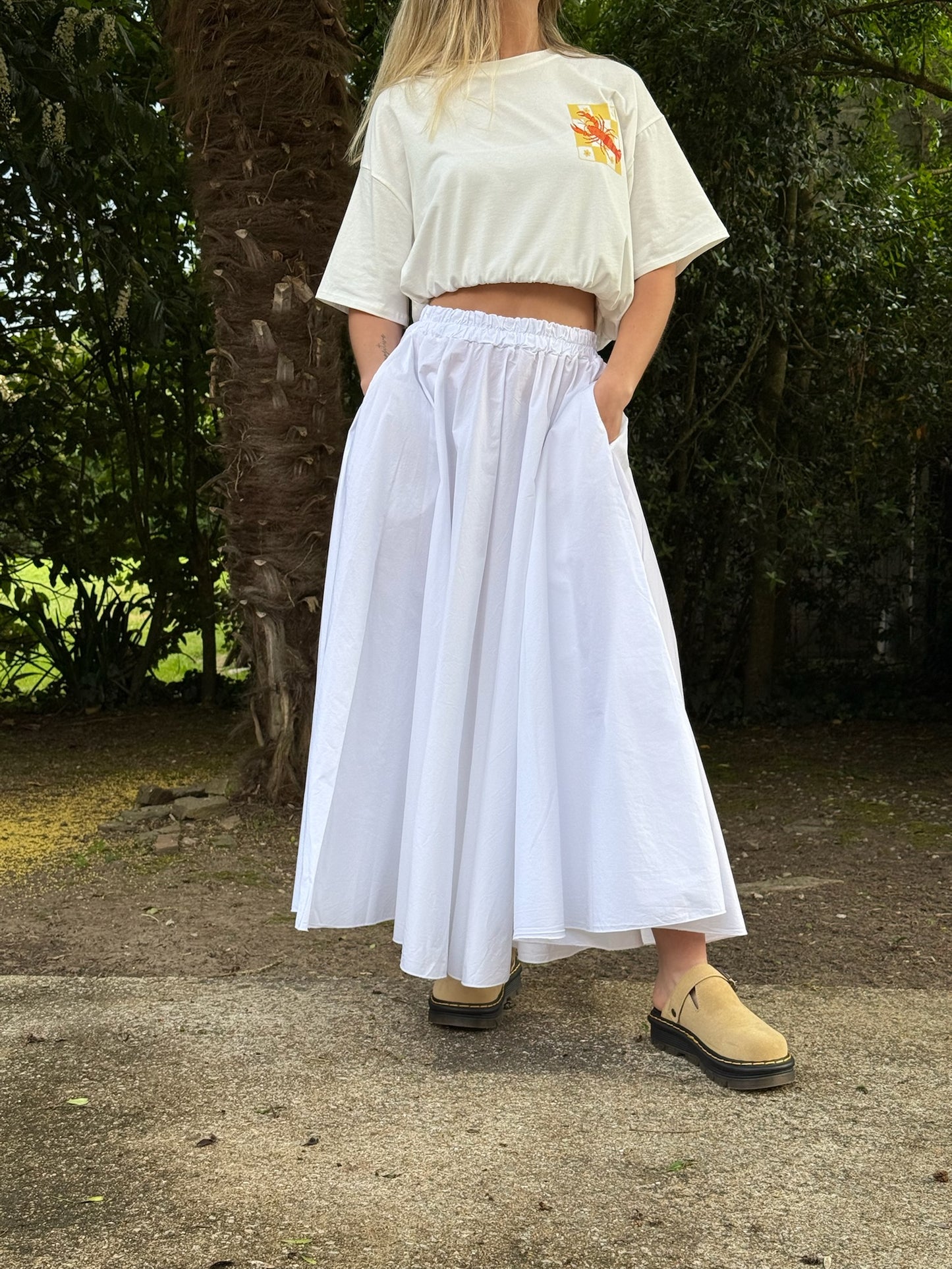 Jupe popeline blanche