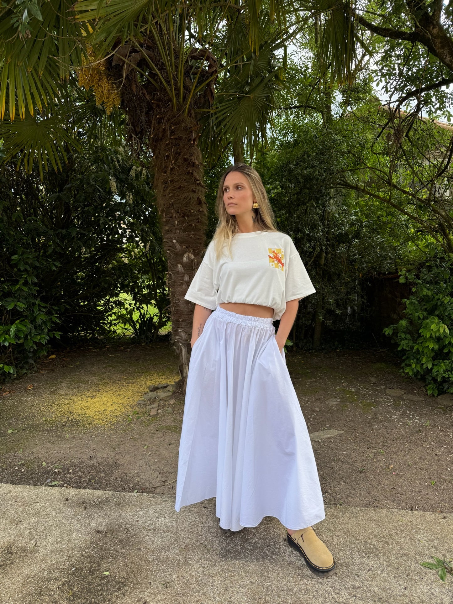 Jupe popeline blanche