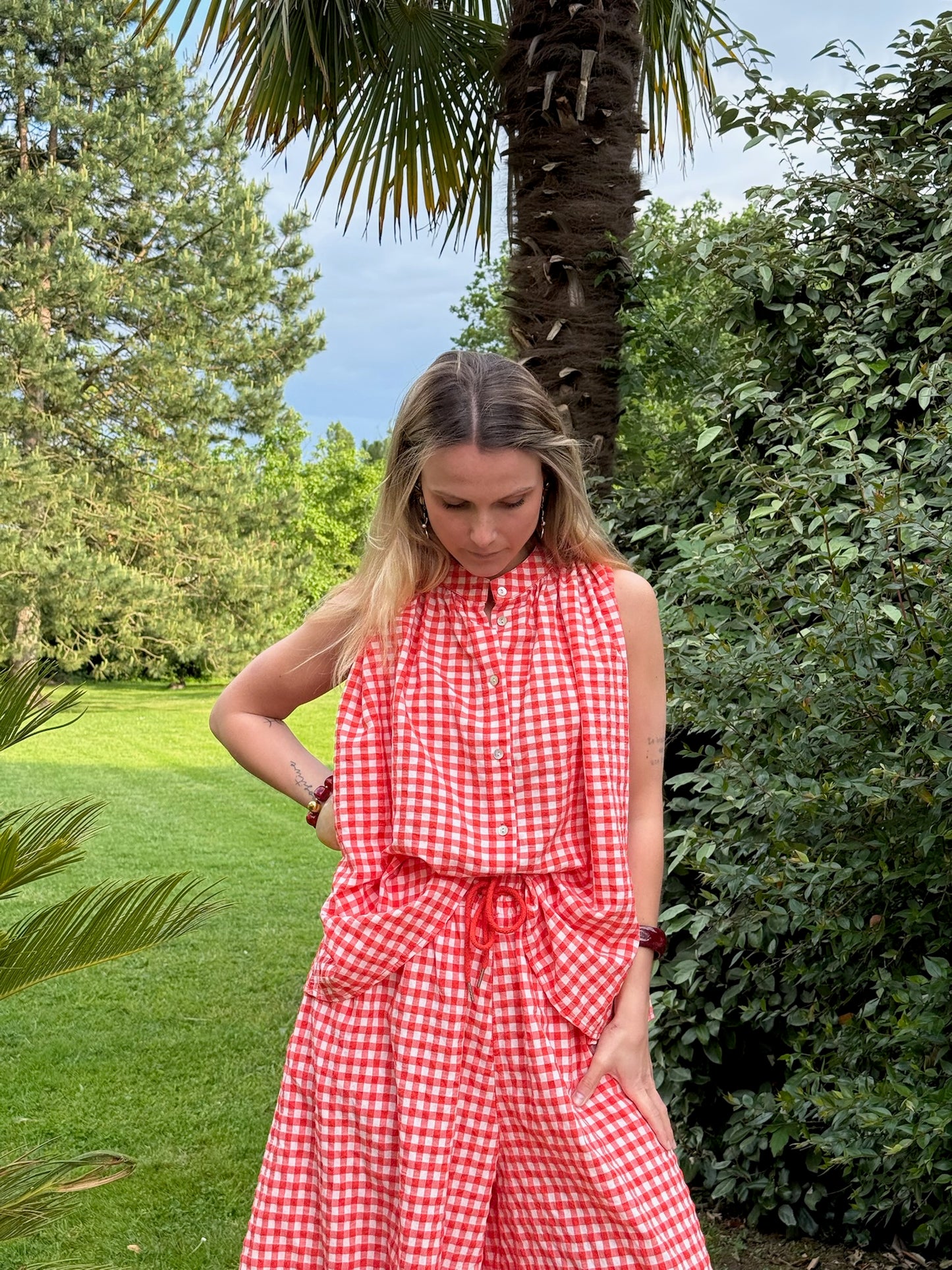 Top vichy rouge