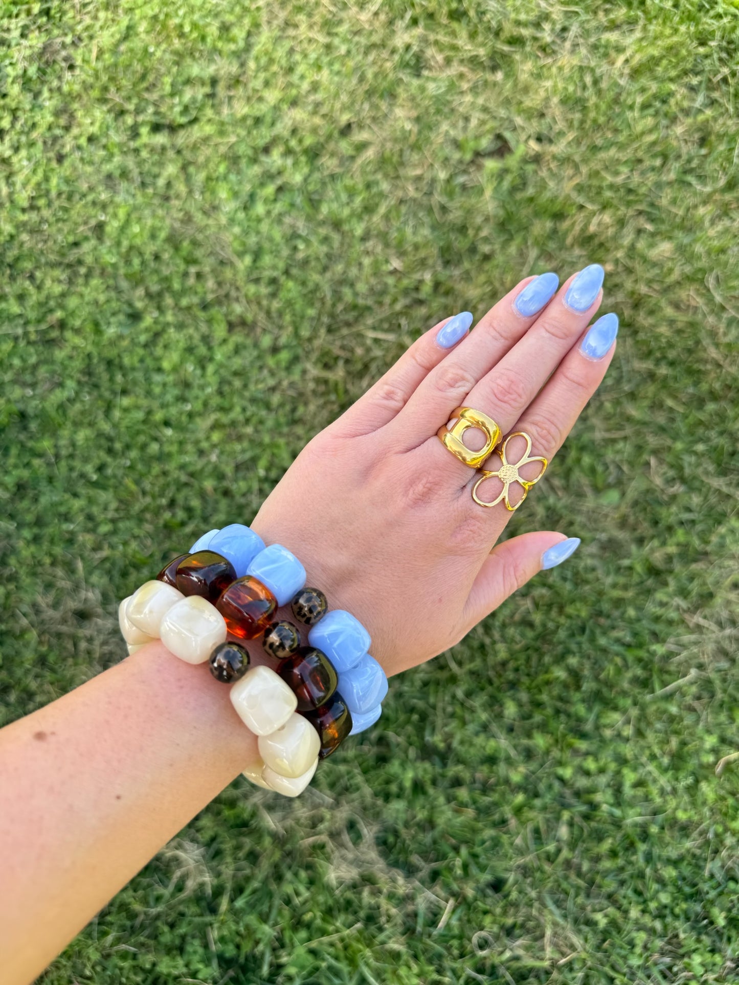 Bracelet perles brun