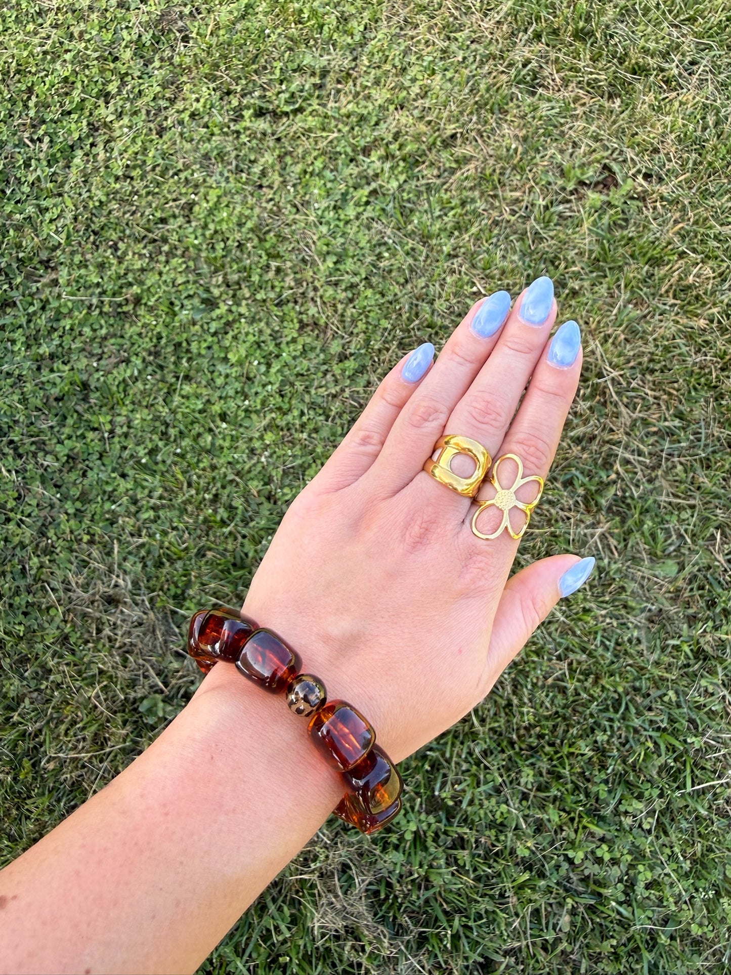 Bracelet perles brun