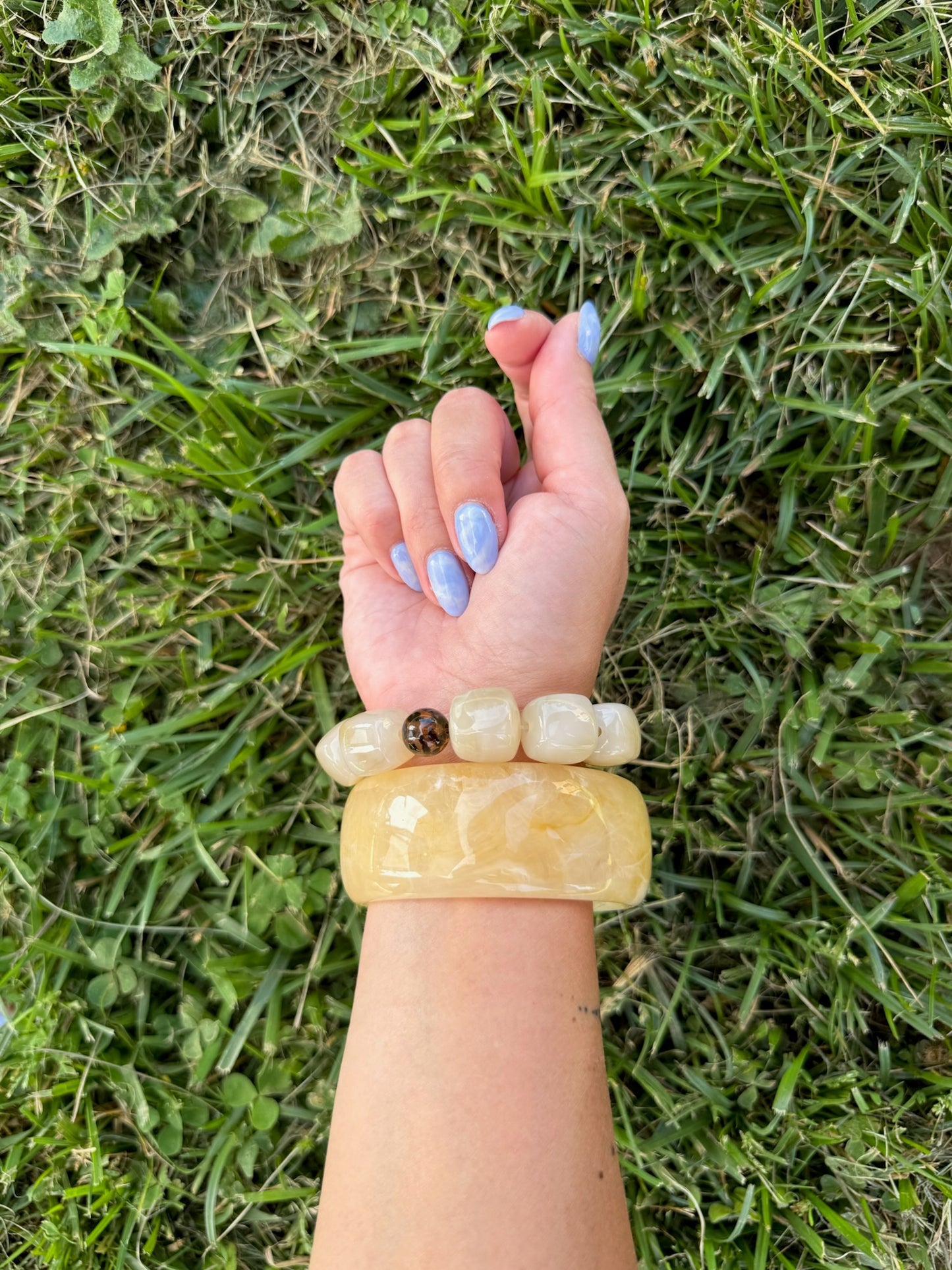 Bracelet perles blanc