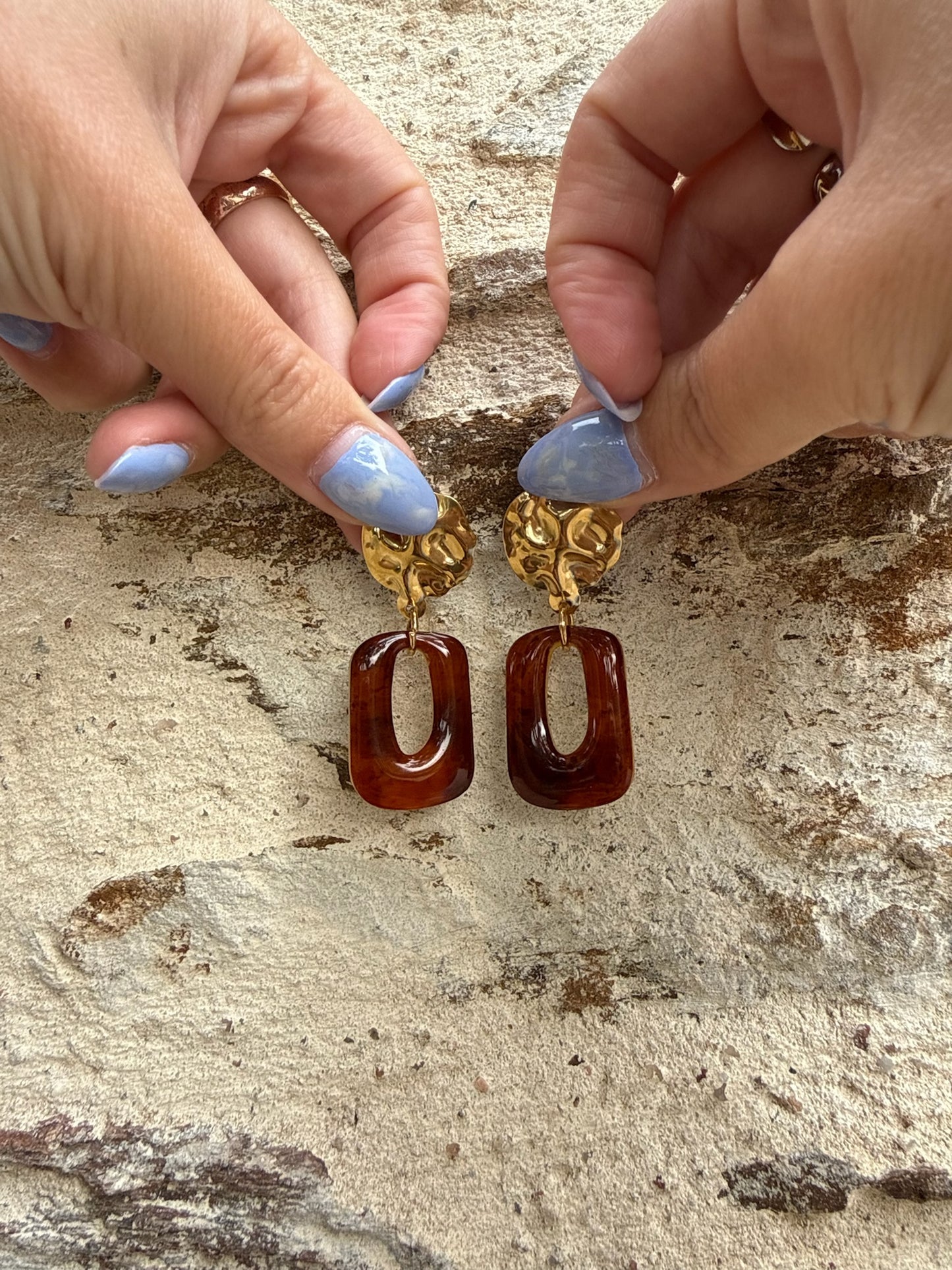 Boucles d'oreilles marron x Ailoa bijoux