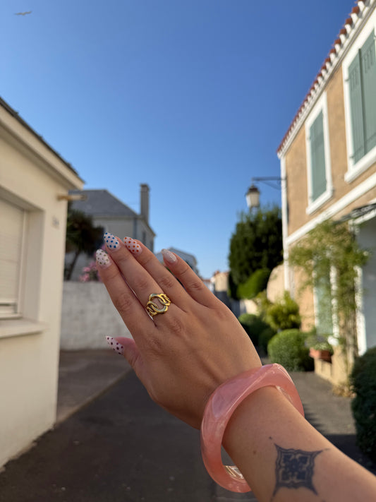 Jonc résine rose
