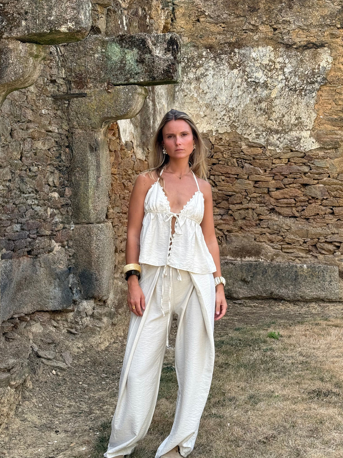 Ensemble pantalon beige