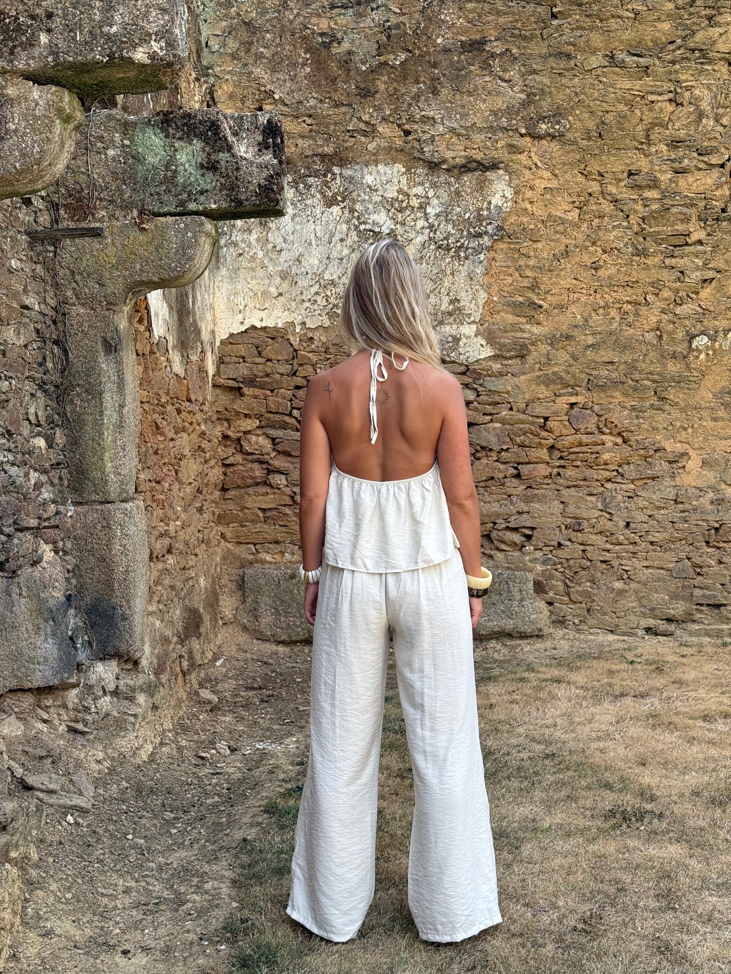 Ensemble pantalon beige
