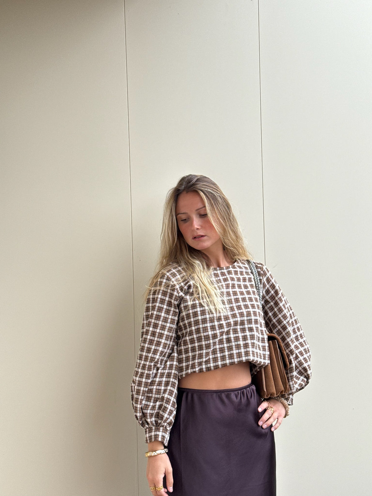 Blouse à carreaux