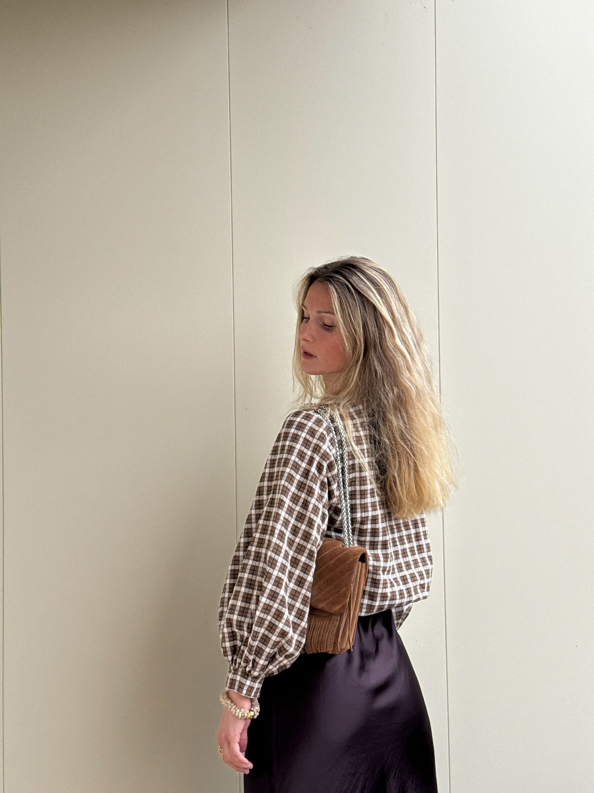 Blouse à carreaux