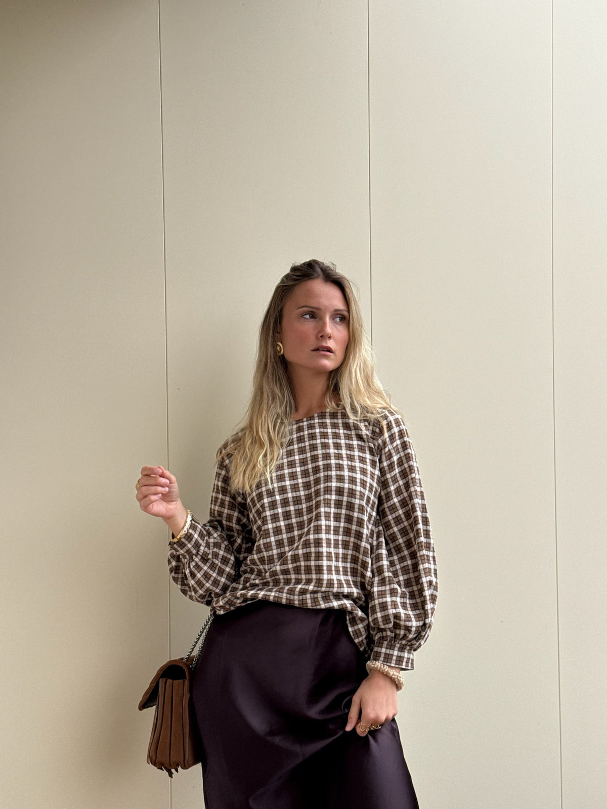 Blouse à carreaux